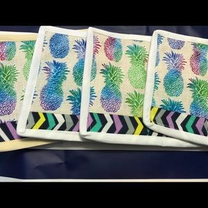 Pineapple theme mug rugs/dollhouse rugs/Doll blank